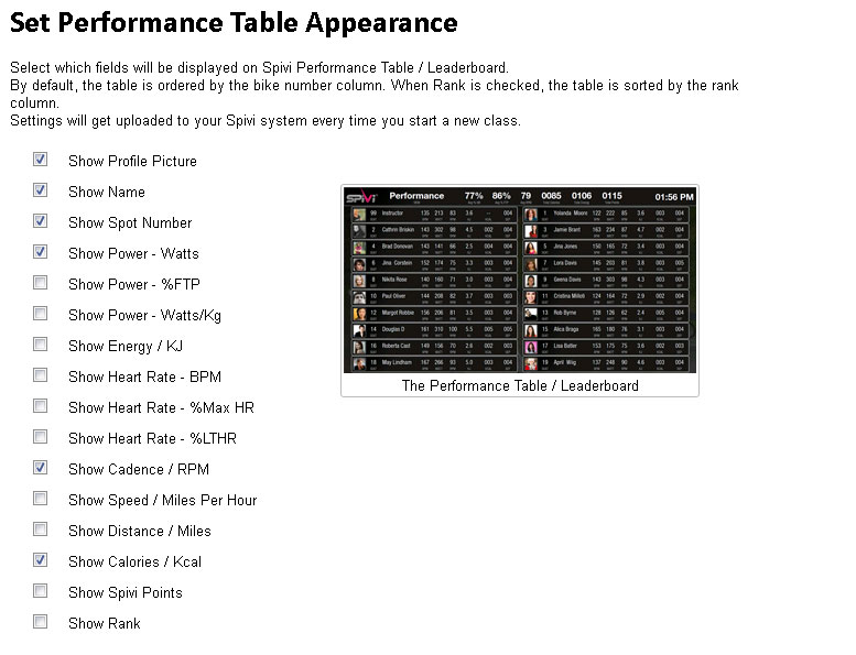 Leaderboard settings