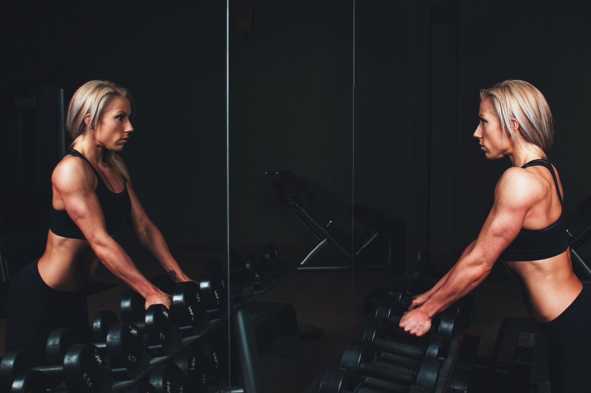 A mirror can even make a cycling room safer